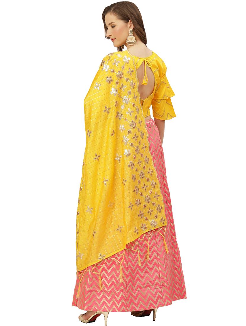 chevron flared lehenga - 17426661 - Zoom Image - 2