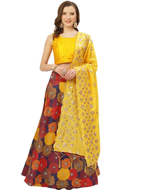 floral flared lehenga - 17426662 - Standard Image - 1