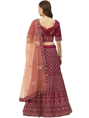 embroidered flared lehenga - 17426679 - Standard Image - 2