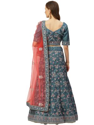 embroidered flared lehenga - 17426680 - Standard Image - 2