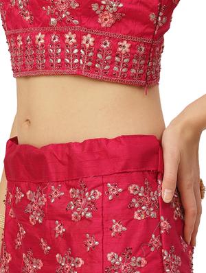 magenta flared lehenga - 17426683 - Standard Image - 3