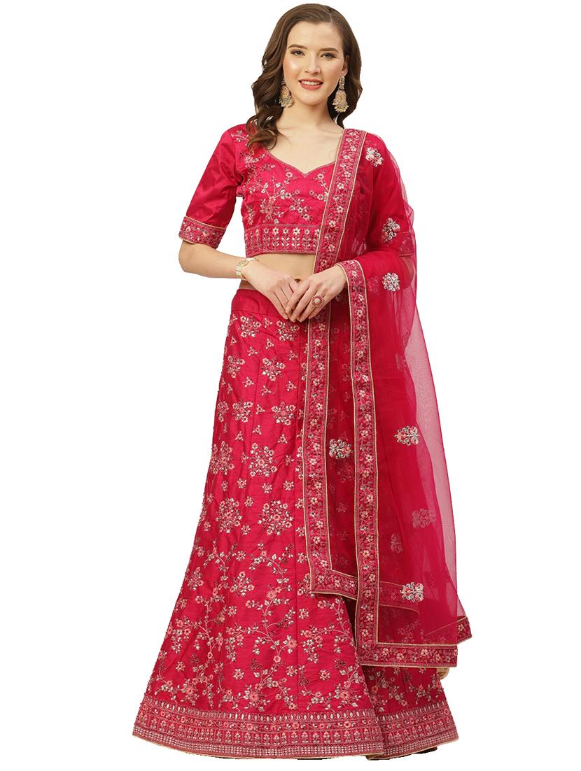 magenta flared lehenga - 17426683 - Zoom Image - 1