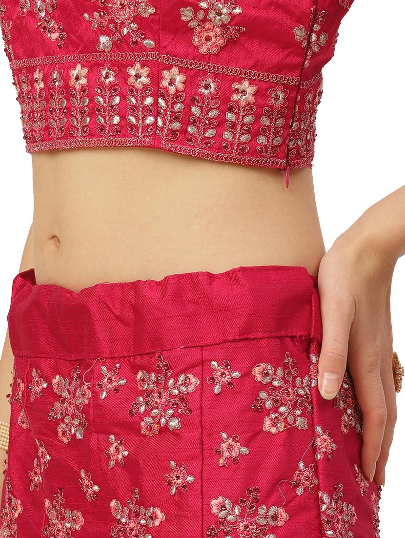 magenta flared lehenga - 17426683 - Zoom Image - 3