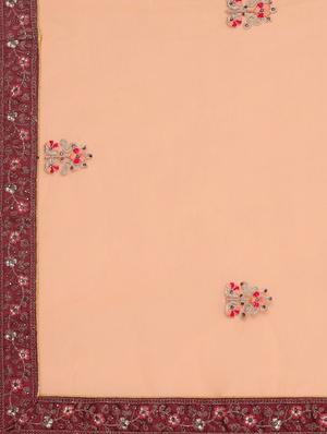 burgundy flared lehenga - 17426684 - Standard Image - 4