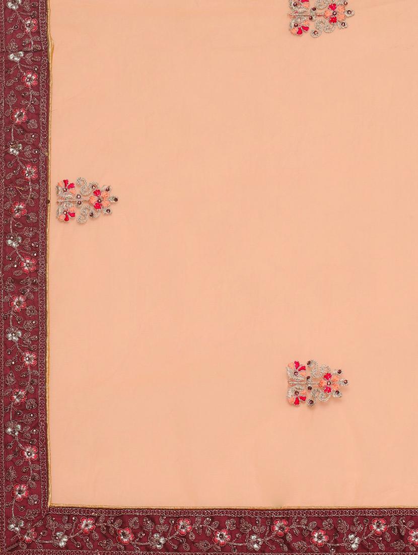 burgundy flared lehenga - 17426684 - Zoom Image - 4