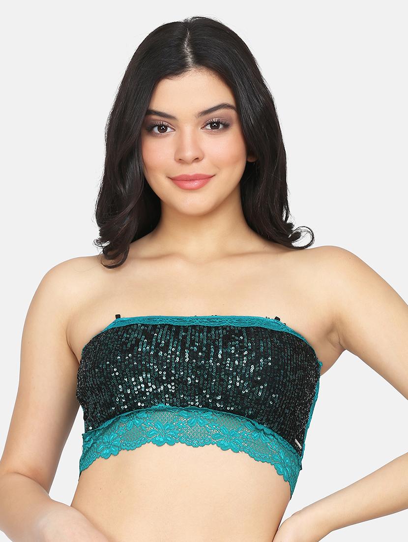 green lace tube bra - 17426694 - Zoom Image - 1