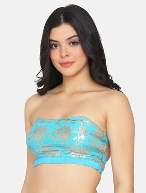 blue tussar tube bra - 17426696 - Standard Image - 2