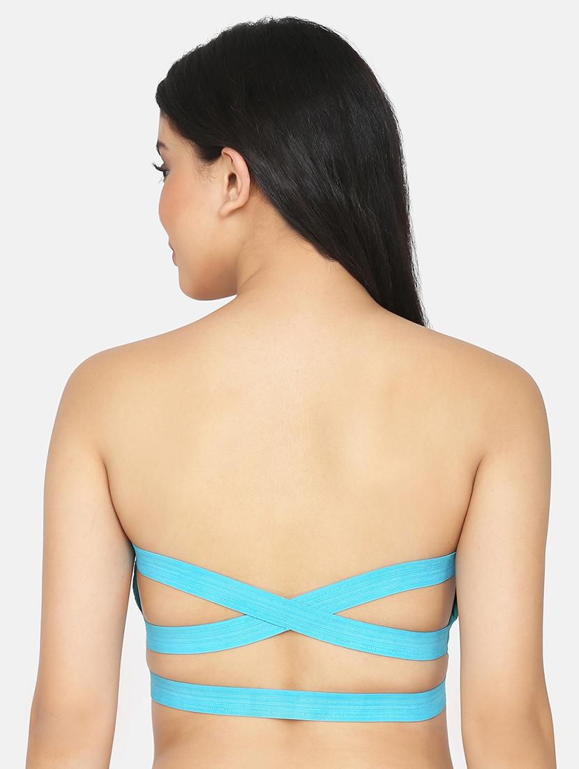 blue tussar tube bra - 17426696 - Zoom Image - 3