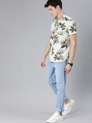 white floral print casual shirt - 17426704 - Standard Image - 4