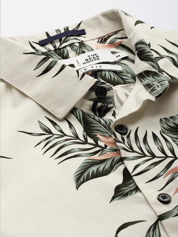 white floral print casual shirt - 17426704 - Zoom Image - 5
