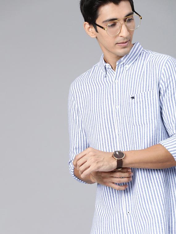 blue striped casual shirt - 17426730 - Zoom Image - 2