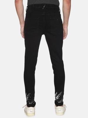 black printed denim jeans - 17426911 - Standard Image - 3