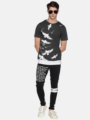 black printed denim jeans - 17426911 - Standard Image - 4