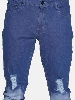 blue printed light washed ripped denim jeans - 17426912 - Standard Image - 5
