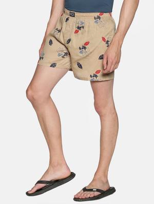 khaki printed boxer - 17426914 - Standard Image - 2