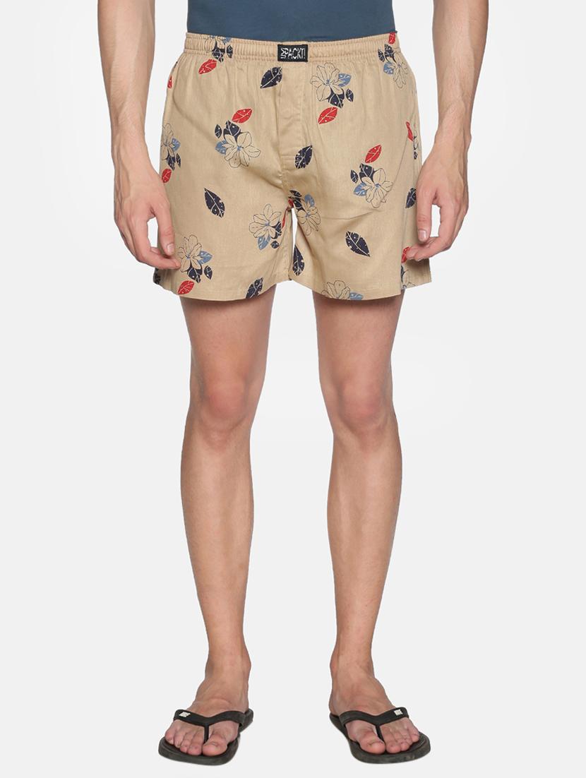 khaki printed boxer - 17426914 - Zoom Image - 1