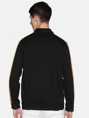 black taped denim jacket - 17426919 - Standard Image - 3