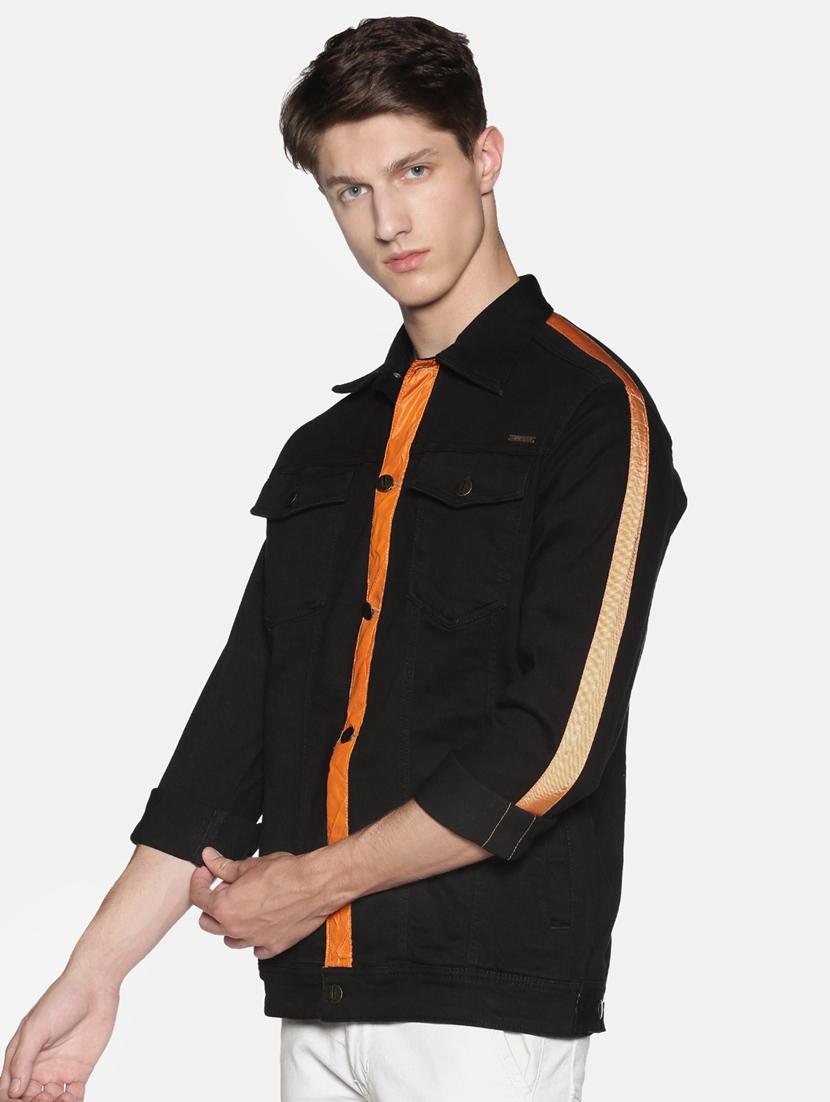 black taped denim jacket - 17426919 - Zoom Image - 2
