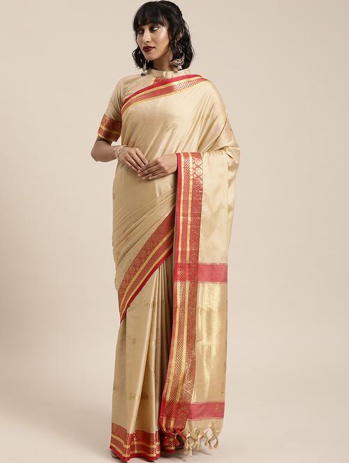 solid paithani saree with blouse - 17426935 - Very Small Image - 1