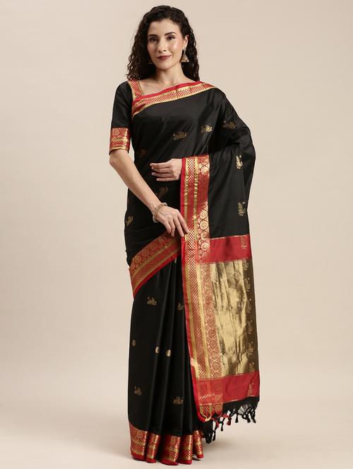 paisley paithani saree with blouse - 17426936 - Very Small Image - 1