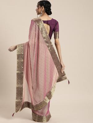 bordered mysore silk saree with blouse - 17427022 - Standard Image - 2