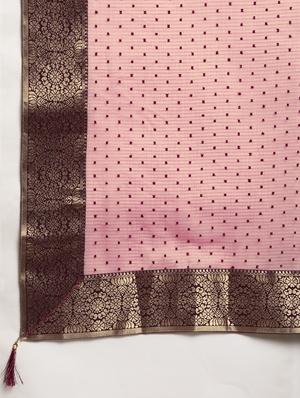 bordered mysore silk saree with blouse - 17427022 - Standard Image - 4