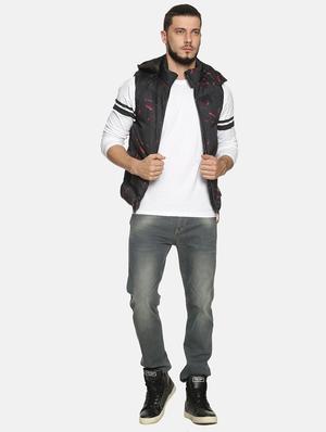 black printed quilted jacket - 17427104 - Standard Image - 5