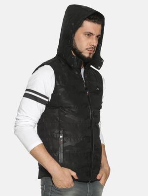 black printed quilted jacket - 17427135 - Standard Image - 3