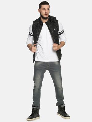 black printed quilted jacket - 17427135 - Standard Image - 5