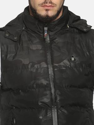 black printed quilted jacket - 17427135 - Standard Image - 6