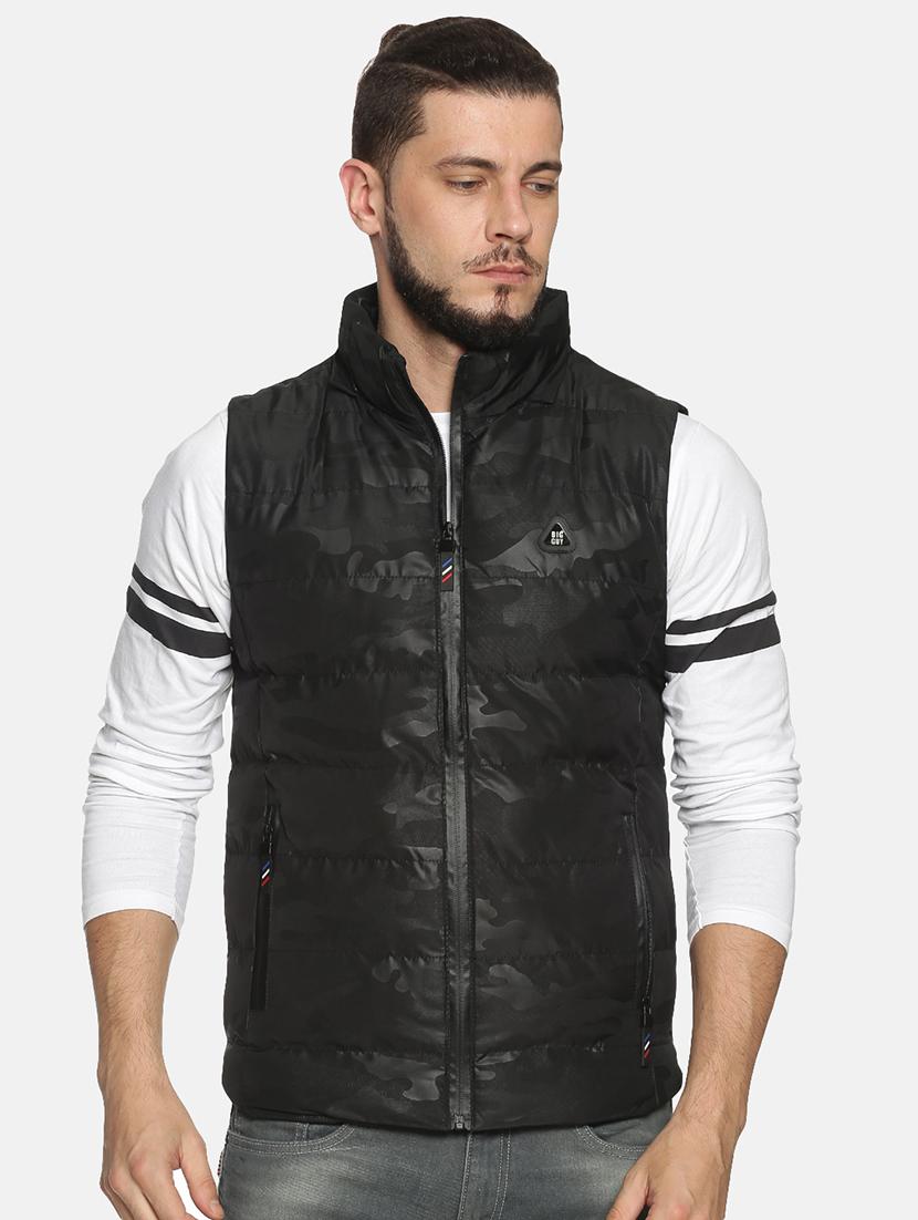 black printed quilted jacket - 17427135 - Zoom Image - 2