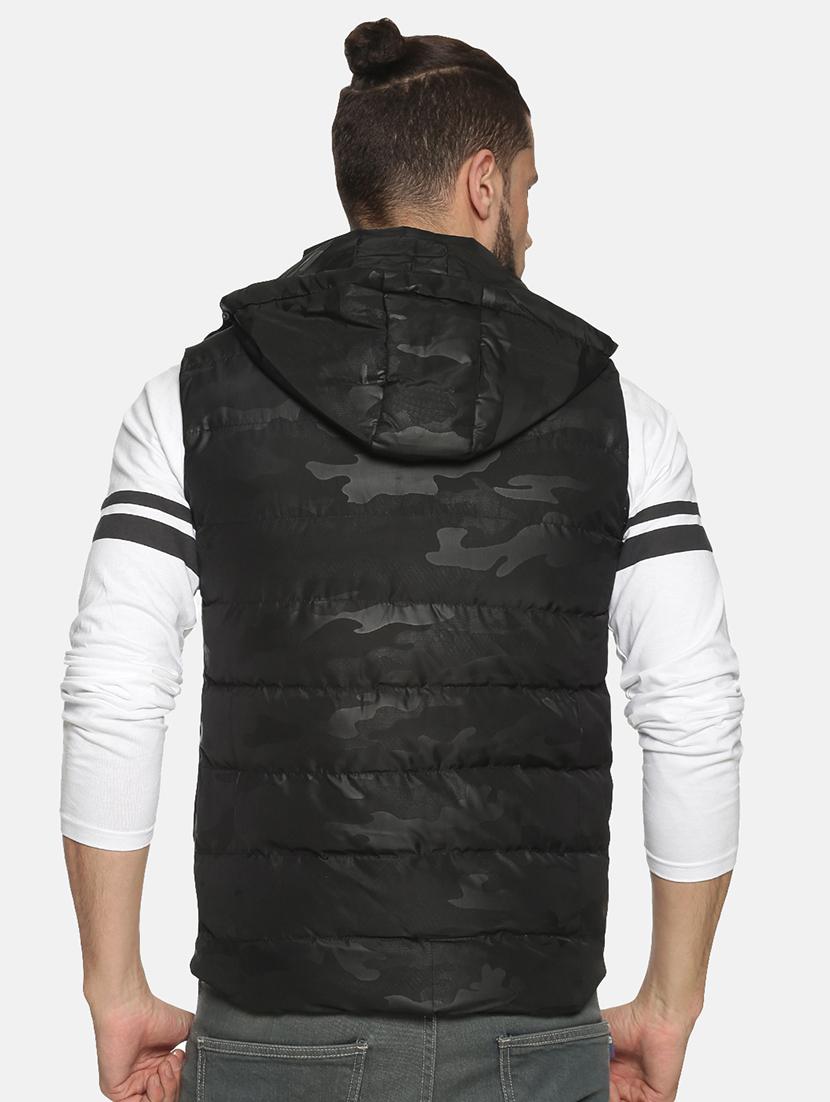 black printed quilted jacket - 17427135 - Zoom Image - 4