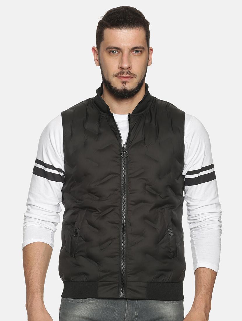 black solid quilted jacket - 17427137 - Zoom Image - 2