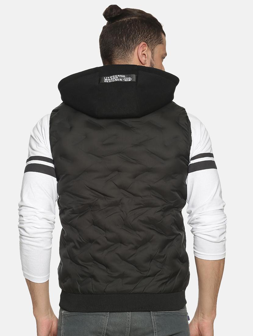 black solid quilted jacket - 17427137 - Zoom Image - 4