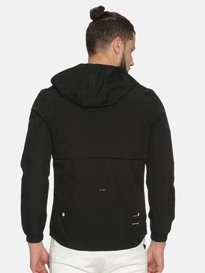 black solid casual jacket - 17427141 - Standard Image - 3