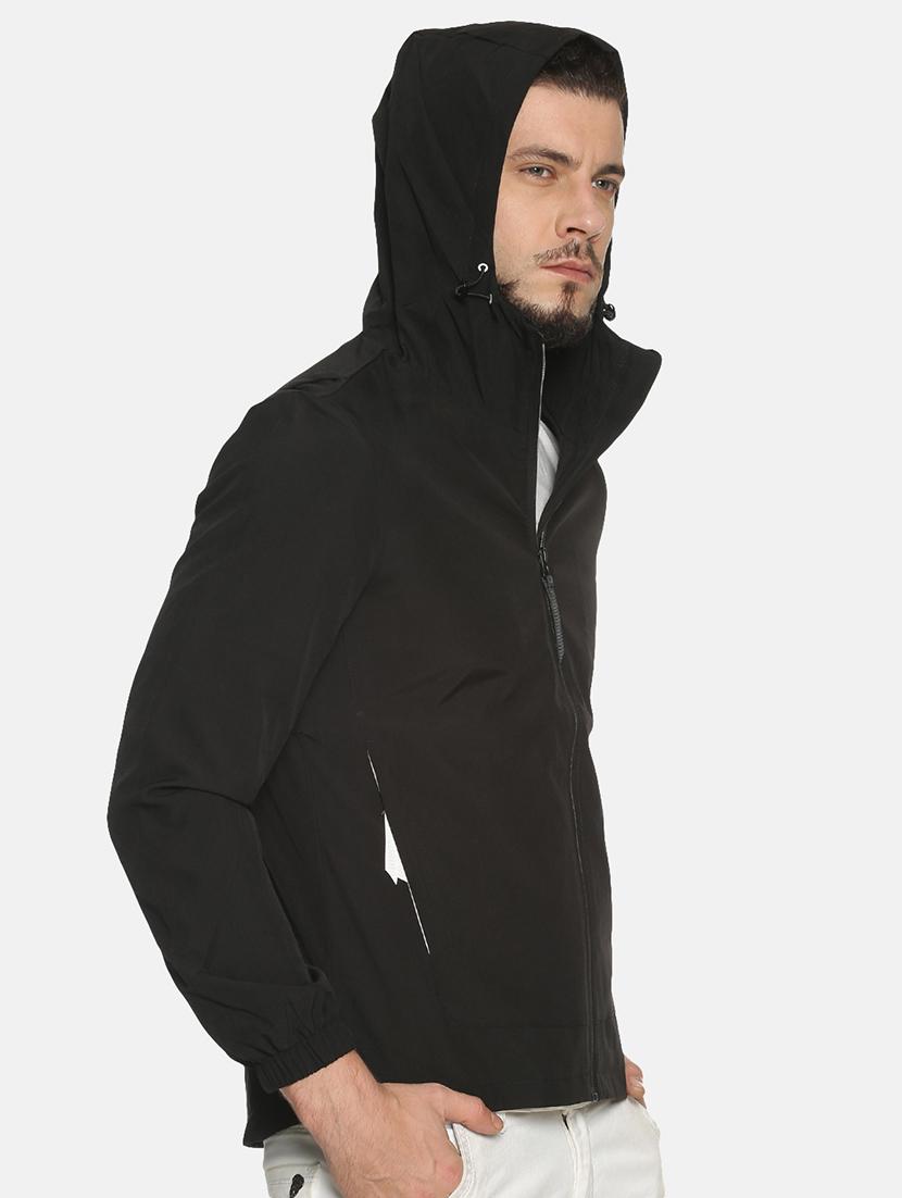 black solid casual jacket - 17427141 - Zoom Image - 2