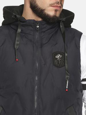 navy blue solid casual jacket - 17427144 - Standard Image - 5