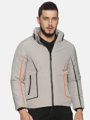 grey taped casual jacket - 17427183 - Standard Image - 2