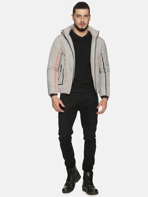grey taped casual jacket - 17427183 - Standard Image - 5