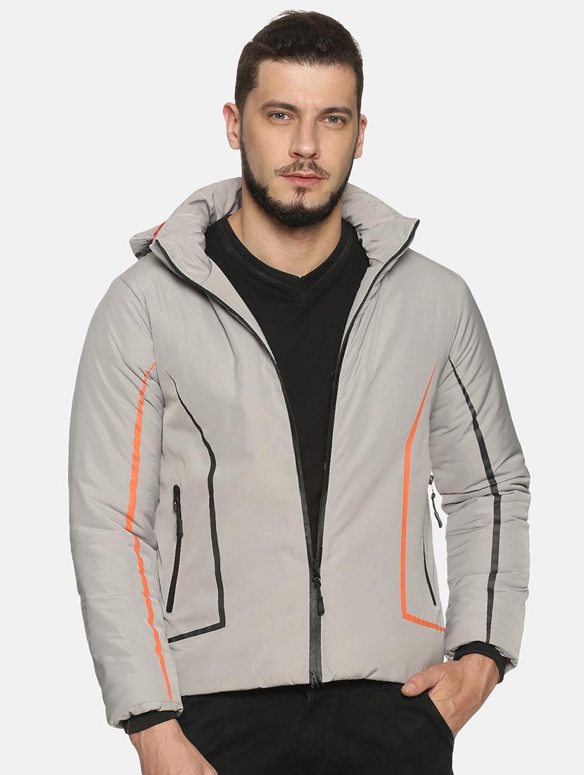 grey taped casual jacket - 17427183 - Zoom Image - 1