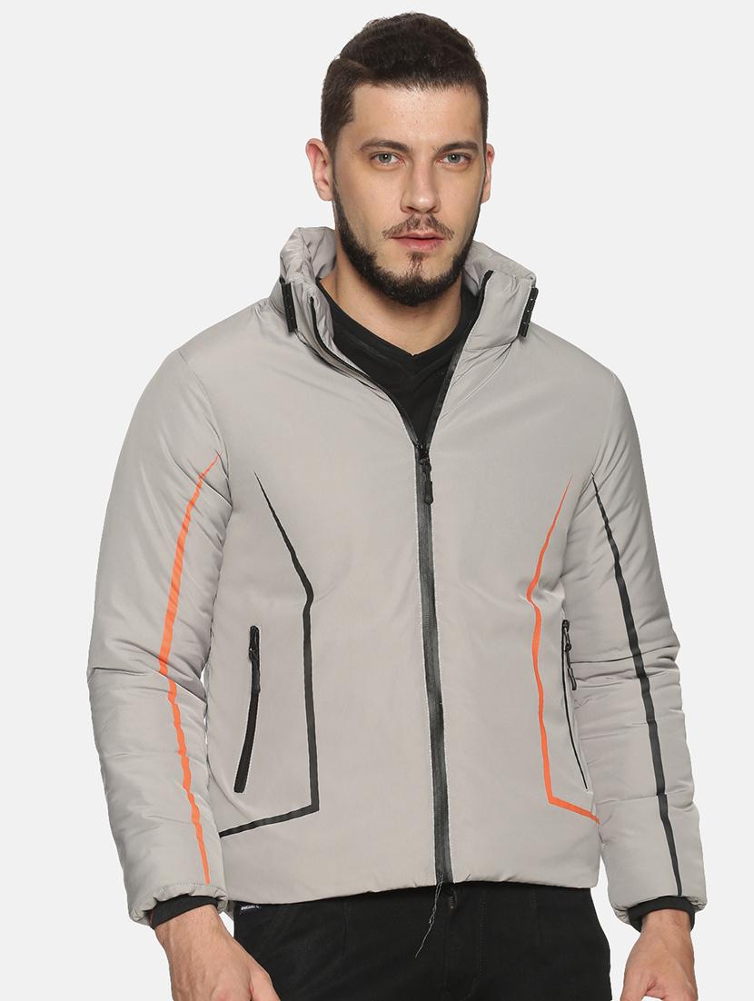 grey taped casual jacket - 17427183 - Zoom Image - 2