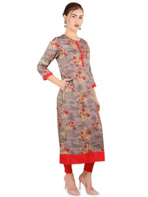 floral straight kurta - 17427767 - Standard Image - 2