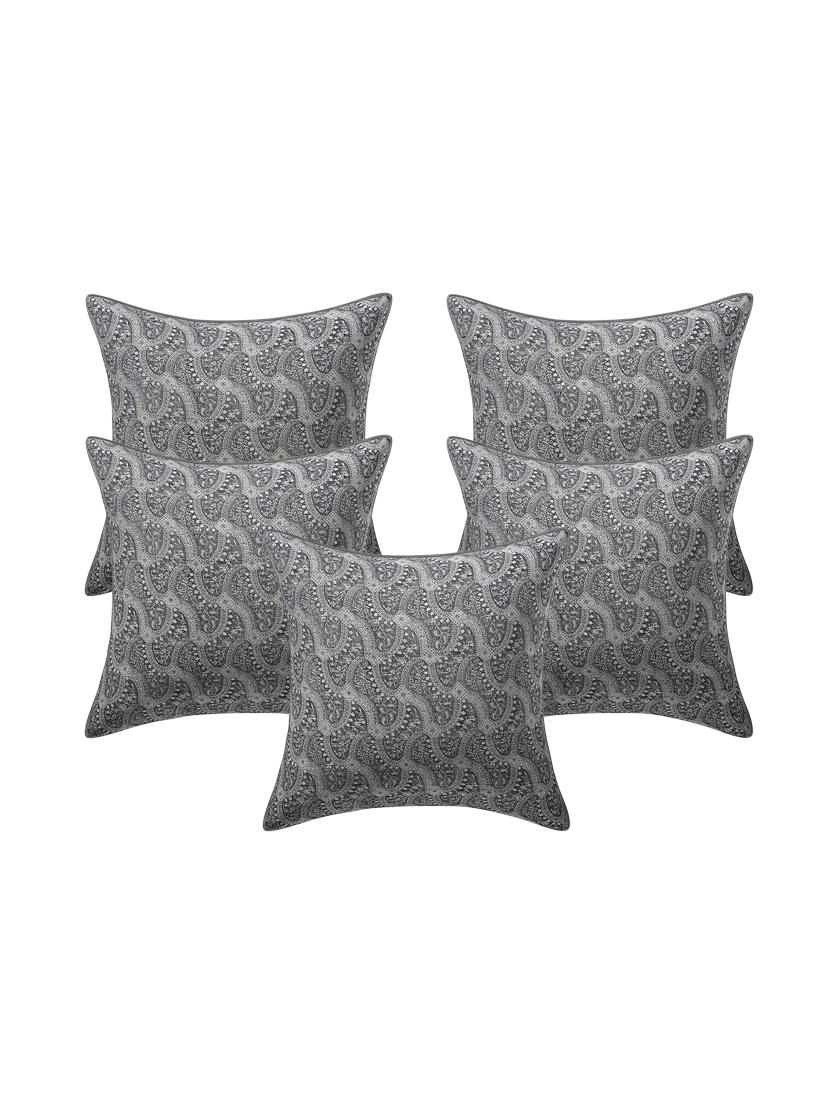 jacquard rayon assorted cushion cover (set of 5) - 17427856 - Zoom Image - 1