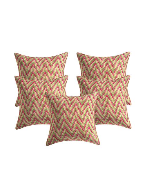 jacquard assorted cushion cover (set of 5) - 17427866 - Standard Image - 1