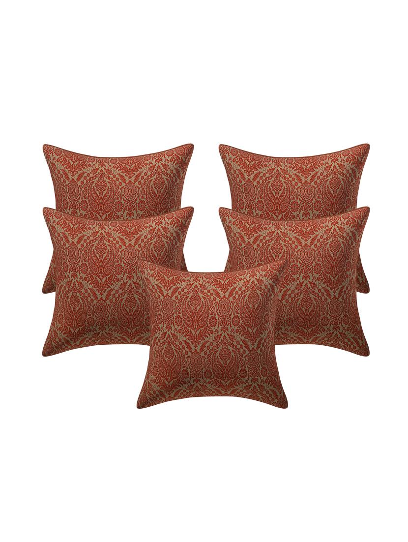 jacquard rayon assorted cushion cover (set of 5) - 17427907 - Zoom Image - 1
