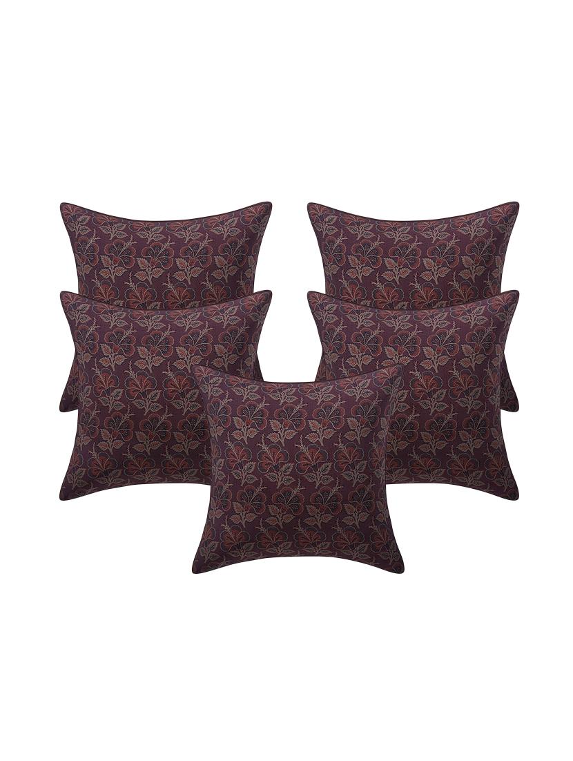 jacquard rayon assorted cushion cover (set of 5) - 17427912 - Zoom Image - 1