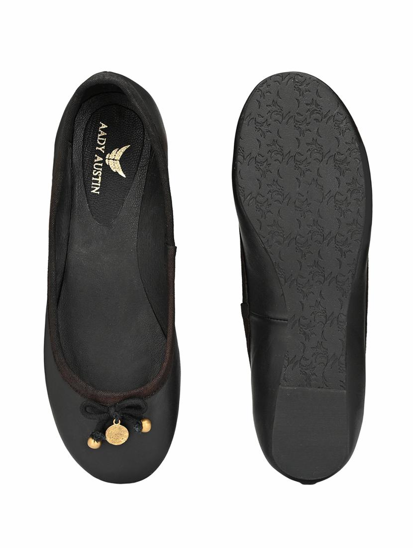 black faux leather slip on ballerina - 17427925 - Zoom Image - 6