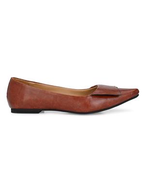 brown synthetic slip on ballerina - 17427929 - Standard Image - 4