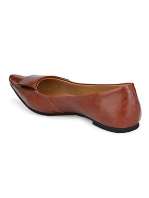 brown synthetic slip on ballerina - 17427929 - Standard Image - 5