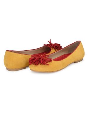 yellow faux leather slip on ballerina - 17427932 - Standard Image - 6